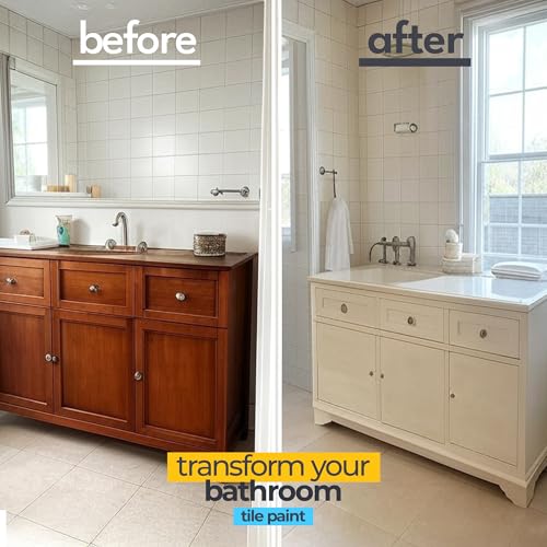All in One Paint for Bathroom, Bathtub, Tile, Paint for Wet Surfaces, Sink, Kitchen Cabinet, Worktop, Wood, Furniture - Matte & 250ml