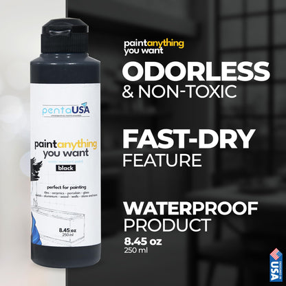 All in One Paint for Bathroom, Bathtub, Tile, Paint for Wet Surfaces, Sink, Kitchen Cabinet, Worktop, Wood, Furniture - Matte & 250ml