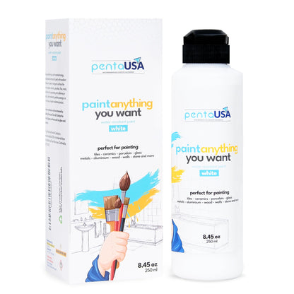 All in One Paint for Bathroom, Bathtub, Tile, Paint for Wet Surfaces, Sink, Kitchen Cabinet, Worktop, Wood, Furniture - Matte & 250ml